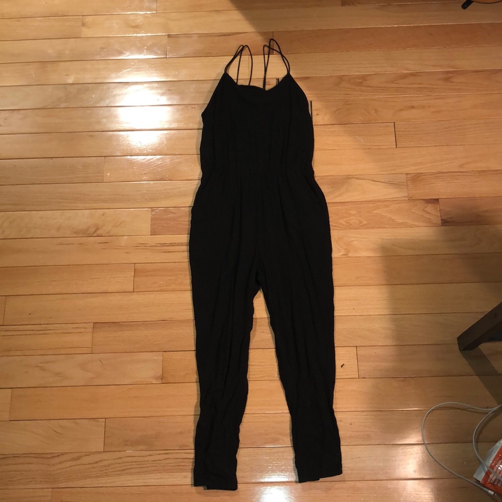 Black tank top jumpsuit